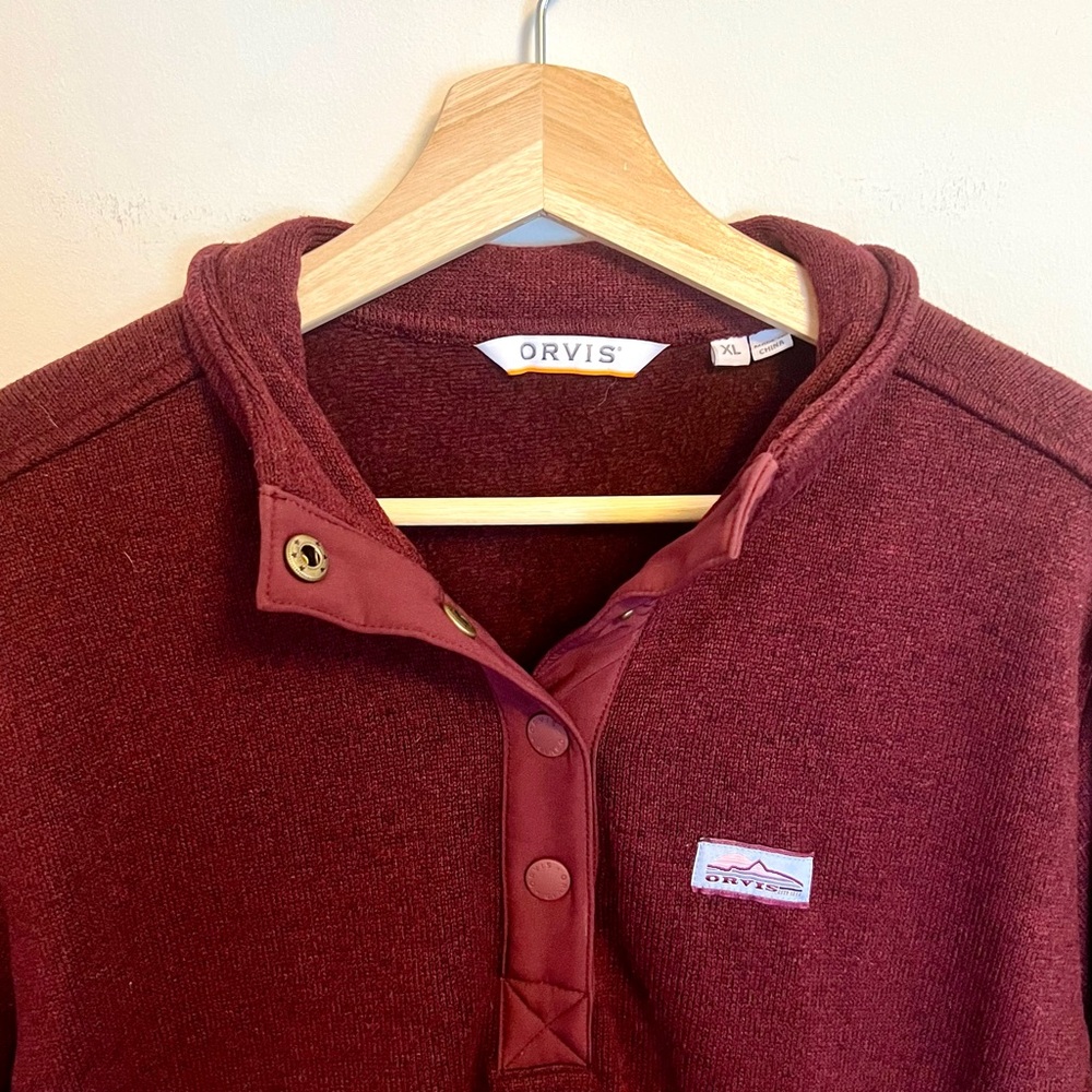 2x (Two) Orvis Quarter Snap Fleece Pullover Sweaters – XL - Picture 9 of 9